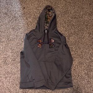 Under Armour Gray Embroidered Camo Logo Hoodie
